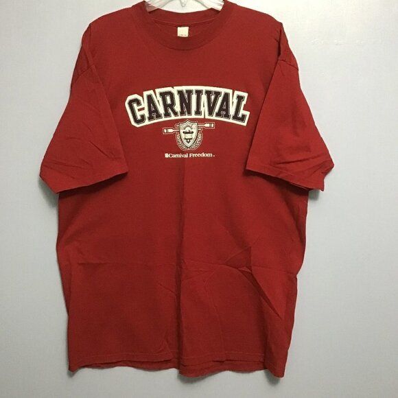 Carnival Cruise Line Red Freedom T-Shirt 3/$18 - Picture 1 of 4